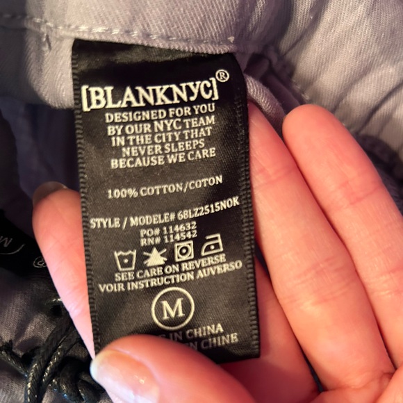 Blank NYC Gray Cotton High Waisted Paperboy Pants NWT - Picture 8 of 9